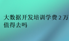 大数据开发培训学费2万值得去吗?